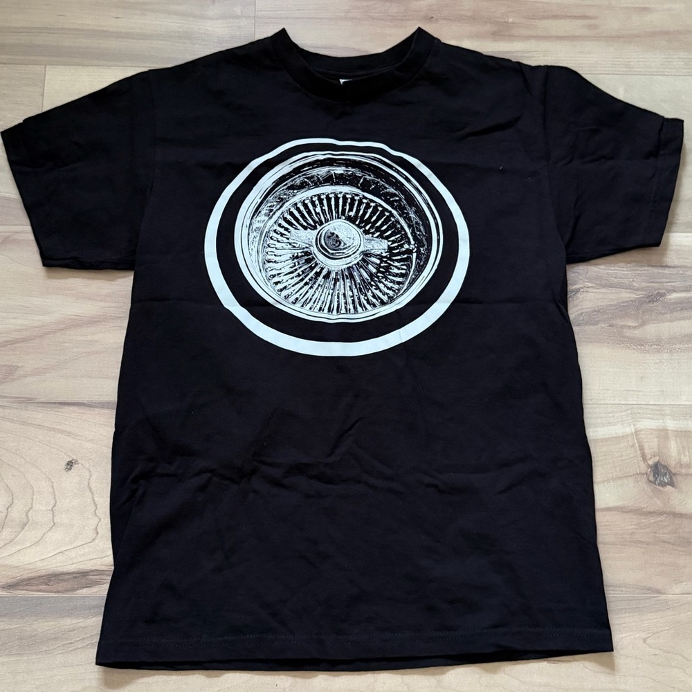 Black Graphic Wheel Center T-Shirt
